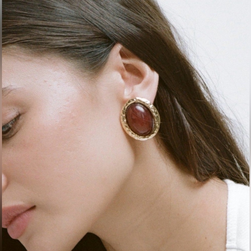 NWT Heaven Mayhem Beverly Brown Earrings